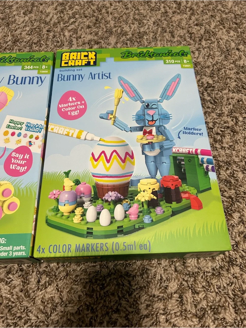 Brick Craft Bricky Bunny & Bunny Artist Building Set - Yellow & Blue